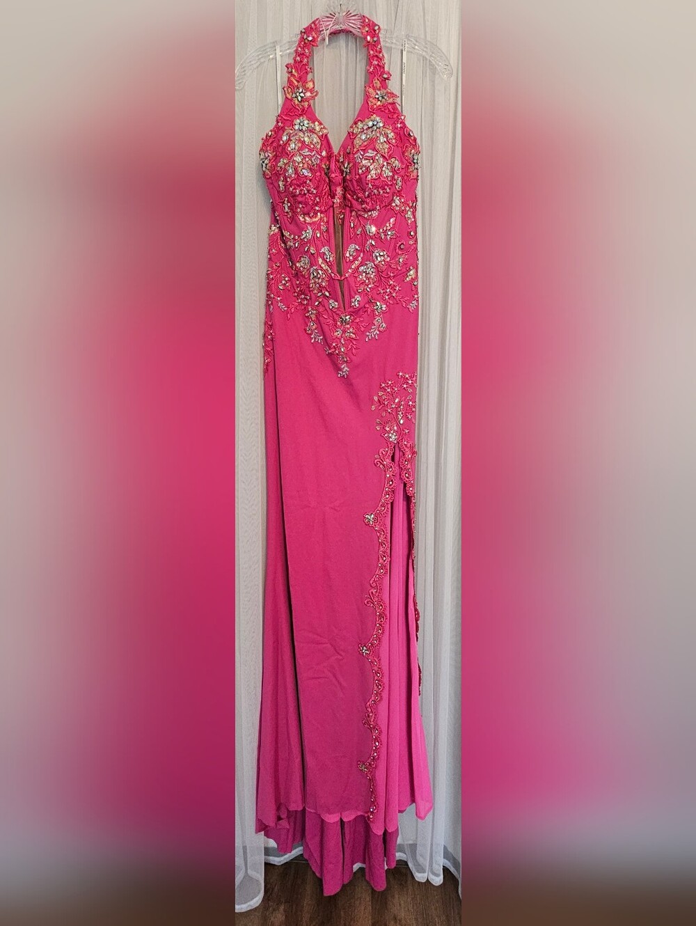 JOVANI Halter, Mermaid Evening Gown Size 8 # D5030 - Picture 4 of 10